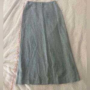 J. Crew Light Blue Women's Midi Skirt